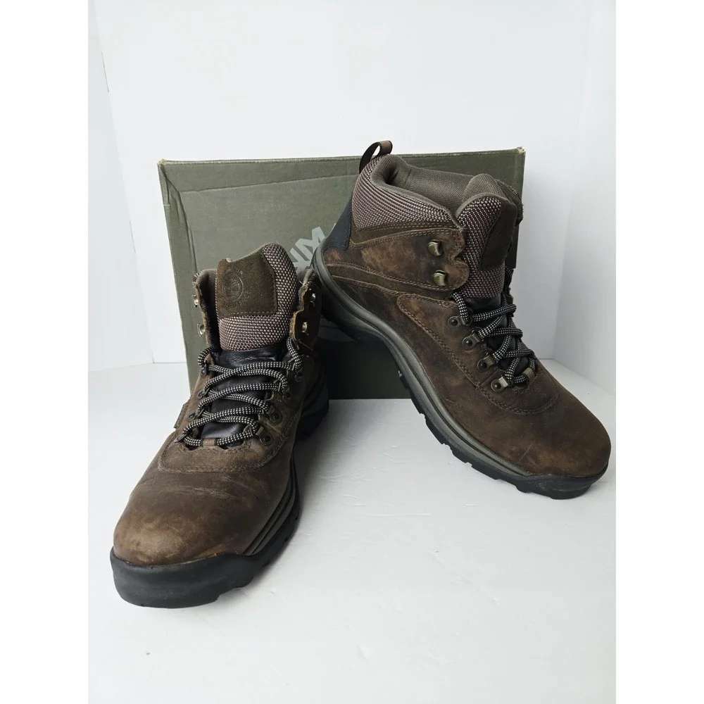 Timberland White Ledge Mid Hiker Boots Men's Dark Brown Lace Up Waterproof - 11